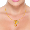 Beautiful 22k Gold Pendant designed in the shape of a woman's side face