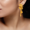 Intricately designed 22K Peacock Gold Earrings with Meenakari & Jali Work