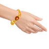 Stunning Unique Design 22K Gold Bangle with Red Meenakari Work