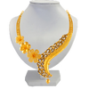 Stunning 22K Gold Necklace Crafted With Floral Details 