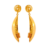 Unique boat shape 22K Gold Drop Earrings In Meenakari Style