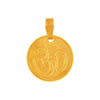 22K gold pendant with an oval shape and a Lord Brahma imagery embedded within