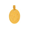 22K gold pendant with an oval shape and the image of an ascetic embedded within