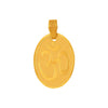 22K gold pendant with an oval shape and a Lord Ganesha imagery embedded within