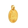 22K gold pendant with an oval shape and a Lord Ganesha imagery embedded within