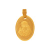 22K gold pendant with an oval shape and a Sai Baba imagery embedded within 