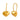 22K gold earrings with heart drop 