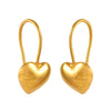 22K gold earrings with heart drop 