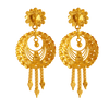 22K Hanging Gold Earrings From Amazea Collection