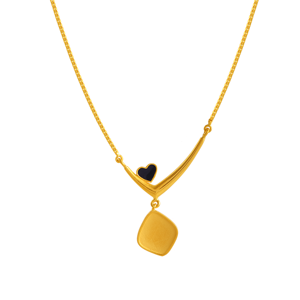 22K Wedding Special Gold Pendant Design For Ladies