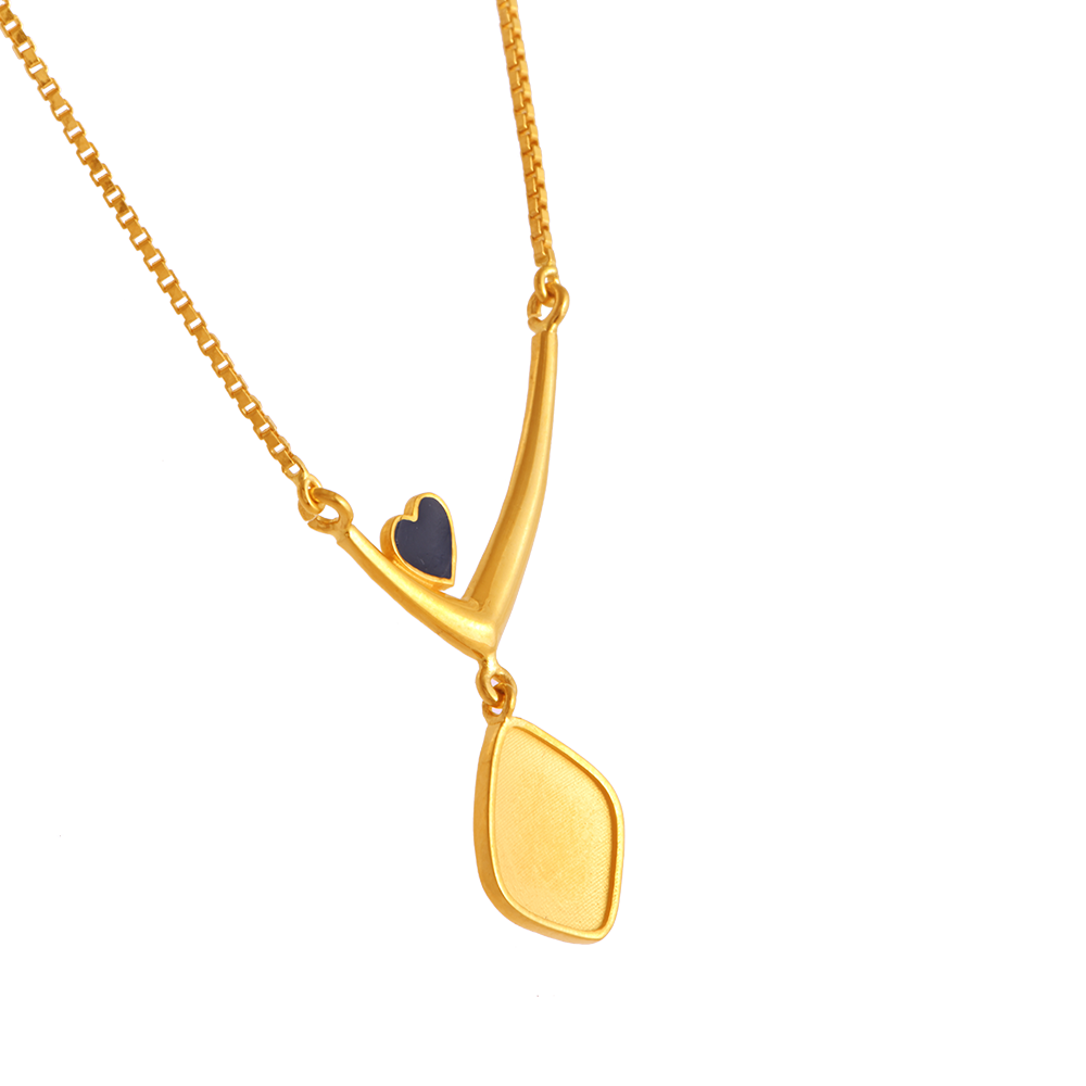 22K Wedding Special Gold Pendant Design For Ladies