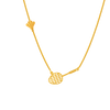 22K Racket Themed Gold Pendant Design For Ladies