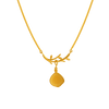 22K Enchanting Gold Pendant Design For Wedding Season