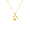 - 22K Circular Whirlpool Gold Pendant From Amazea Collection