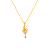 22K Zigzag Bird Gold Pendant From Amazea Collection