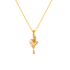 22K Zigzag Bird Gold Pendant From Amazea Collection