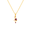 22K Enticing Stone Studded Gold Pendant Design