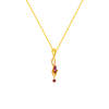 22K Enticing Stone Studded Gold Pendant Design