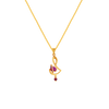 22K Enticing Stone Studded Gold Pendant Design