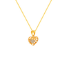 22K Heart Multi-Gem Gold Pendant From Amazea Collection