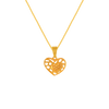 22K Heart Multi-Gem Gold Pendant From Amazea Collection