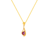 22K Stunning Gold Pendant Design With Stone