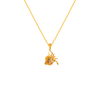 22K Intricate Gold Pendant Design With Fish Theme