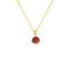 22K Rudraksh Studded Gold Pendant Design