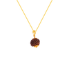 22K Rudraksh Studded Gold Pendant Design