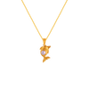 22K Fish Gold Pendant Gemmed From Amazea Collection