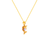 22K Fish Gold Pendant Gemmed From Amazea Collection