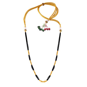 Distinctive Gold Thusi Mangalsutra For Women