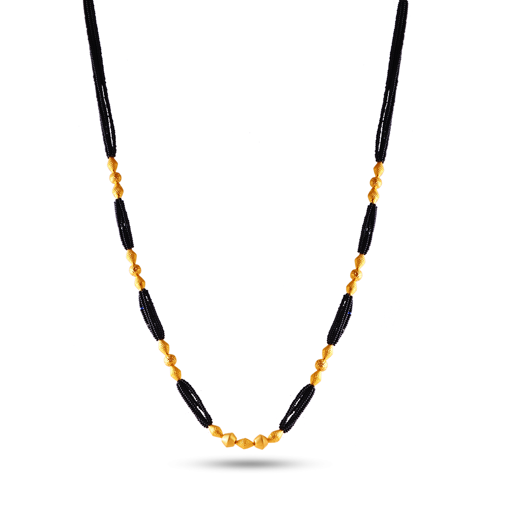 Distinctive Gold Thusi Mangalsutra For Women