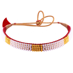 22k Gleaming Pearl & Gold Tushi Choker