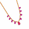 Unique Designer 22k Gold Necklace with Pink Accents from PC Chandra Tushi Collection