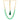 22KT (916) Yellow Gold Green Teardrop Enamel Beads Thusi Necklace