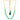 22KT (916) Yellow Gold Green Teardrop Enamel Beads Thusi Necklace