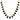 22KT (916) Yellow Gold Black Teardrop Enamel Beads Thusi Necklace