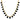 22KT (916) Yellow Gold Black Teardrop Enamel Beads Thusi Necklace