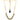 22KT (916) Yellow Gold Black Floral Enamel Drop Design Thusi Necklace