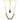 22KT (916) Yellow Gold Black Floral Enamel Drop Design Thusi Necklace