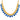 22KT (916) Yellow Gold Blue Enamel Teardrop Beads Thusi Necklace