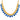 22KT (916) Yellow Gold Blue Enamel Teardrop Beads Thusi Necklace