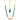 22KT (916) Yellow Gold Green Beaded Multi-Strand Traditional Thusi Necklace