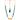 22KT (916) Yellow Gold Green Beaded Multi-Strand Traditional Thusi Necklace