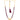 22KT (916) Yellow Gold Maroon Multi-Strand Beads with Gold Floral Accents Thusi Necklace