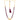 22KT (916) Yellow Gold Maroon Multi-Strand Beads with Gold Floral Accents Thusi Necklace