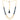 22KT (916) Yellow Gold Black Layered Beads with Gold Barrel Motifs Thusi Necklace