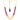 22KT (916) Yellow Gold Red Beaded Multi-Layer Thusi Necklace