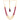22KT (916) Yellow Gold Red Beaded Multi-Layer Thusi Necklace
